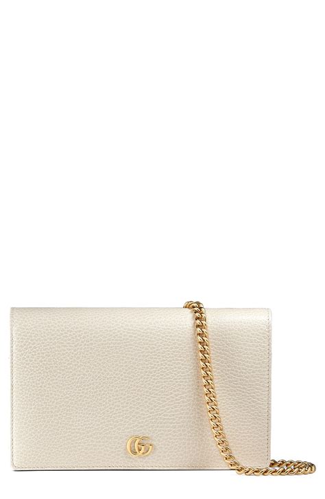 gucci petite marmont wallet on chain white|Gucci signature wallet on chain.